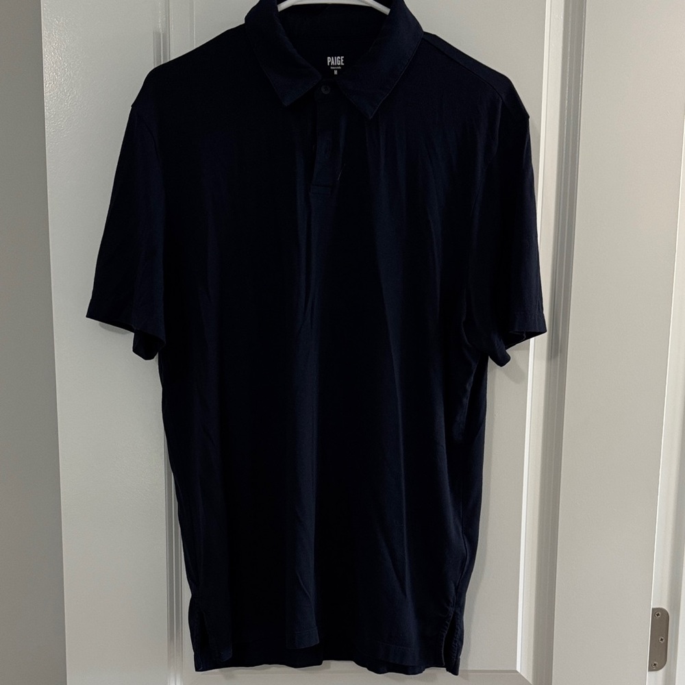 PAIGE Men's Dark Blue Polo Shirt